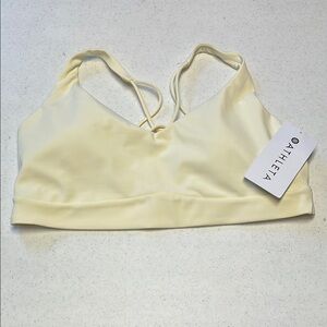 Athleta light yellow solace bra